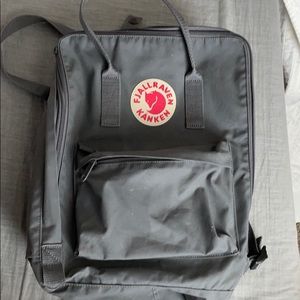 dark gray fjallraven kanken backpack